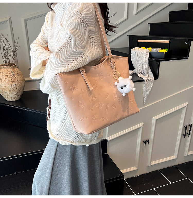 Women's High-Grade Bag2025Spring Birthday Gift Puppy Tote Bag Large Capacity Women's Bag Commuting Crossbody Bag