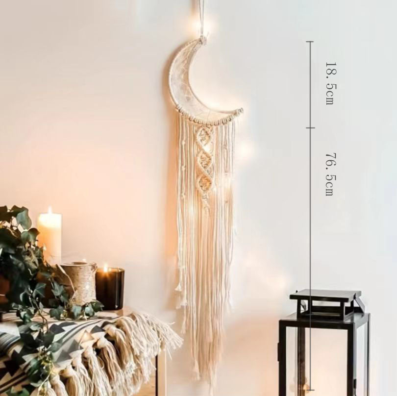 Cross-Border Hot-Selling European Style Artificial Woven Cotton Rope Tapestry Tassel Home Wall Hanging Decoration Soft Furnishing Collection Wholesale