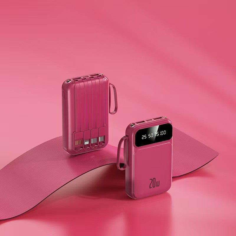 3C Certified Power Bank with Cable20000mAh large capacity portable power bank suitable for airplane use LOGO Customization