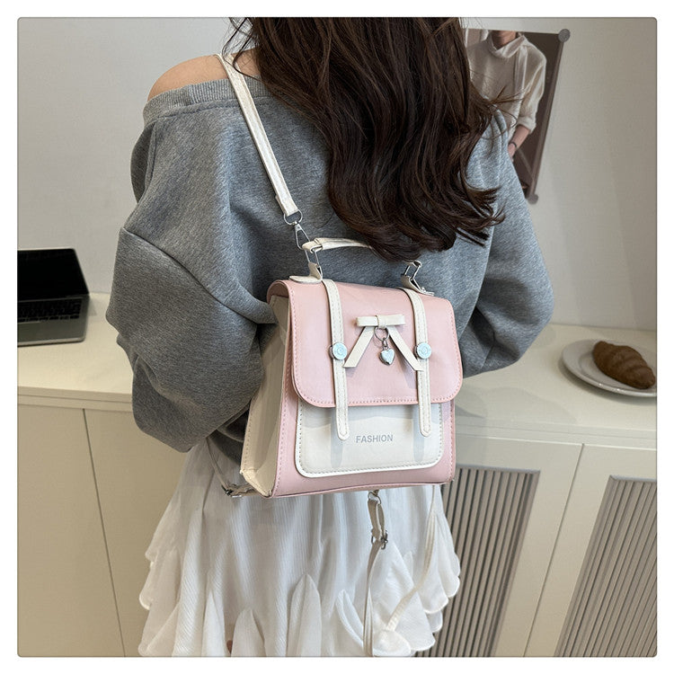 Single Shoulder Double Shoulder Women's Bag2025New Fashionable Girly Casual Multi-use Small Square Bag Spring Summer Hot-selling Women's Bag