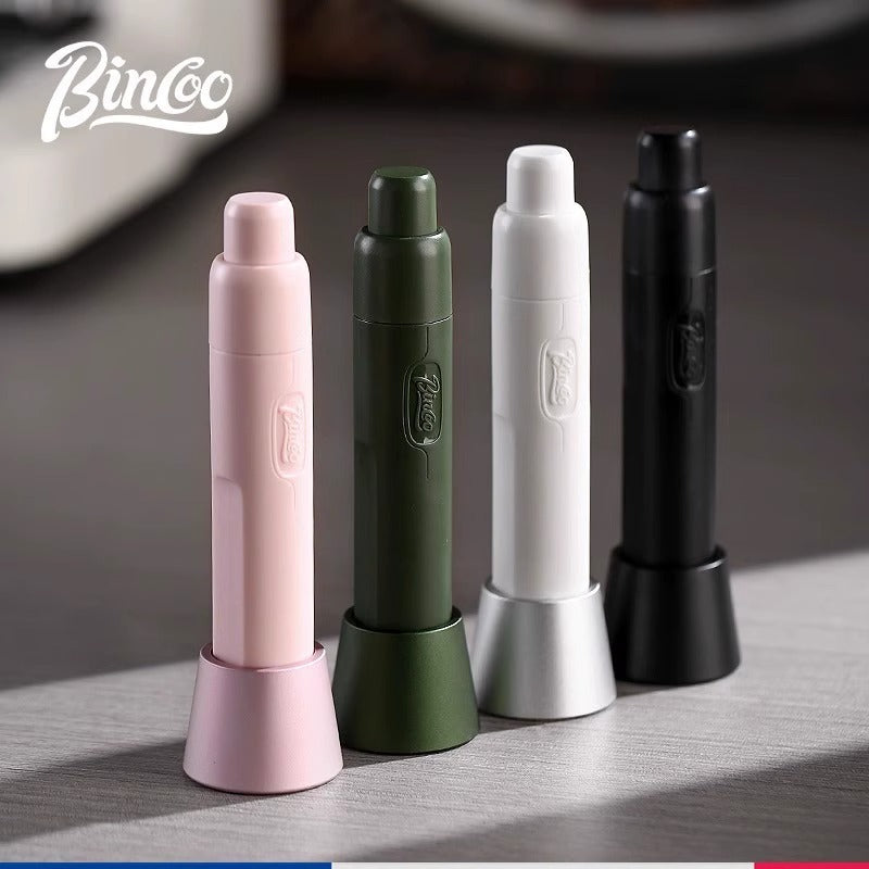 Bincoo Telescopic Magnetic Stainless Steel Powder Needle Coffee Powder Needle Evenly Stirring and Breaking Clumps Black