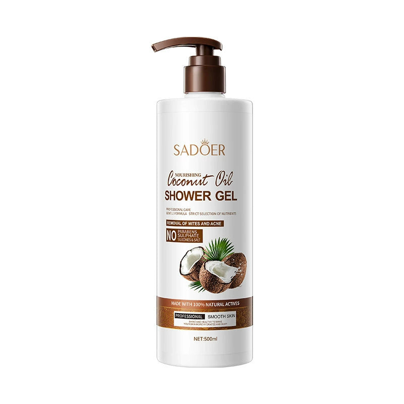 Full English Coconut Oil Body Care Set SADOER Smooth, Soft, Moisturizing, Clean Cross-Border Wholesale