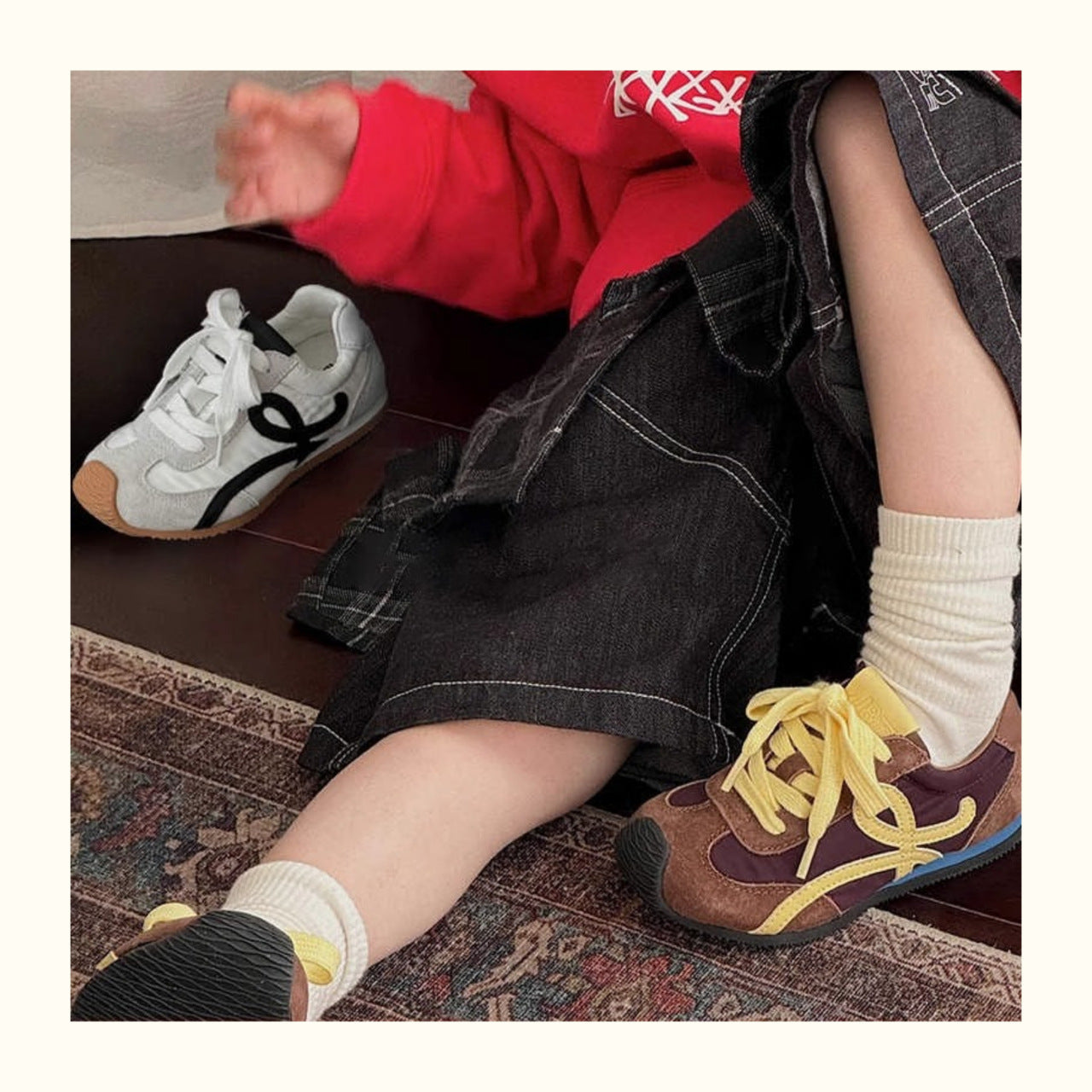 Genuine Leather Children's Spring New Sports Shoes Trendy Brand Hot-Selling Boys and Girls Forrest Gump Shoes German Training Shoes Non-Slip Running Shoes