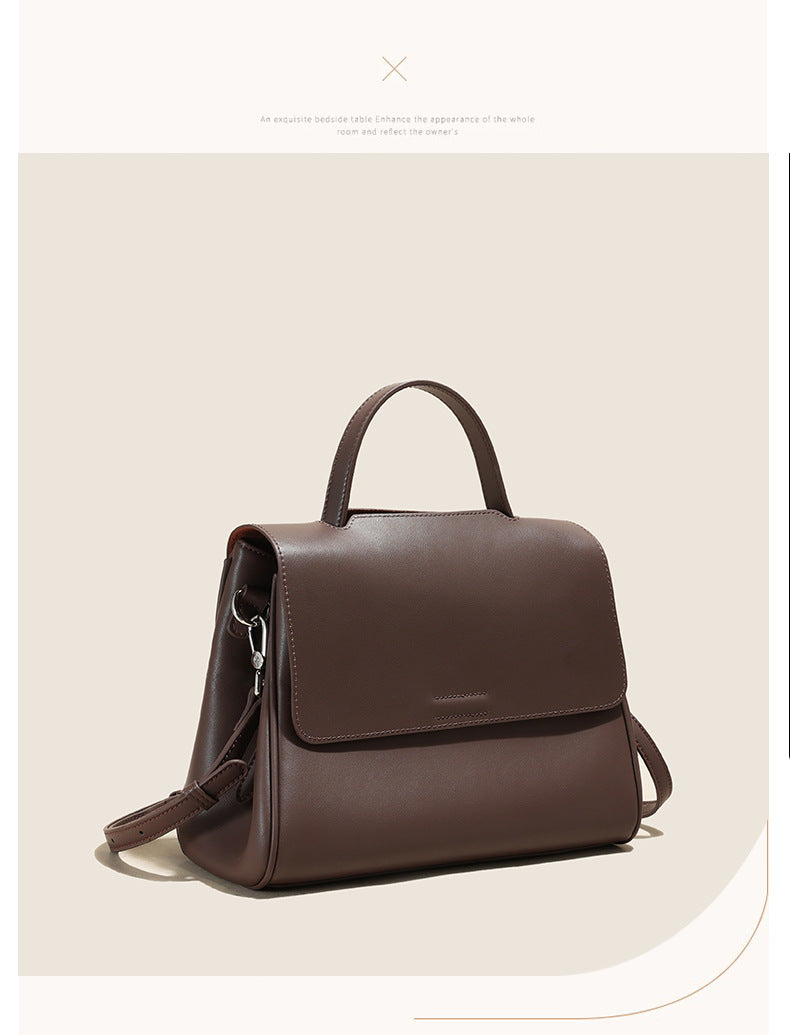 Cross-border Tote Bag for Women2024Summer new soft leather large capacity niche high-end genuine leather single shoulder crossbody bag