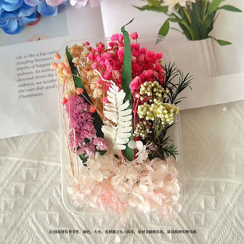 Dried Flowers Eternal Flowers Handmade Exquisite Material Kit Wreath Dried Flowers Trees Hydrangea Decoration Eternal Dried Flowers Material