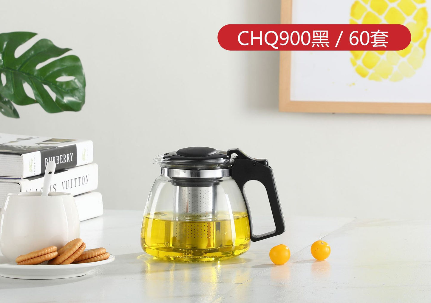 Large Capacity Glass Teapot Kung Fu Tea Brewing Pot Household Kettle Single Pot Heat Resistant Filter Tea Maker Flower Tea Tea Set