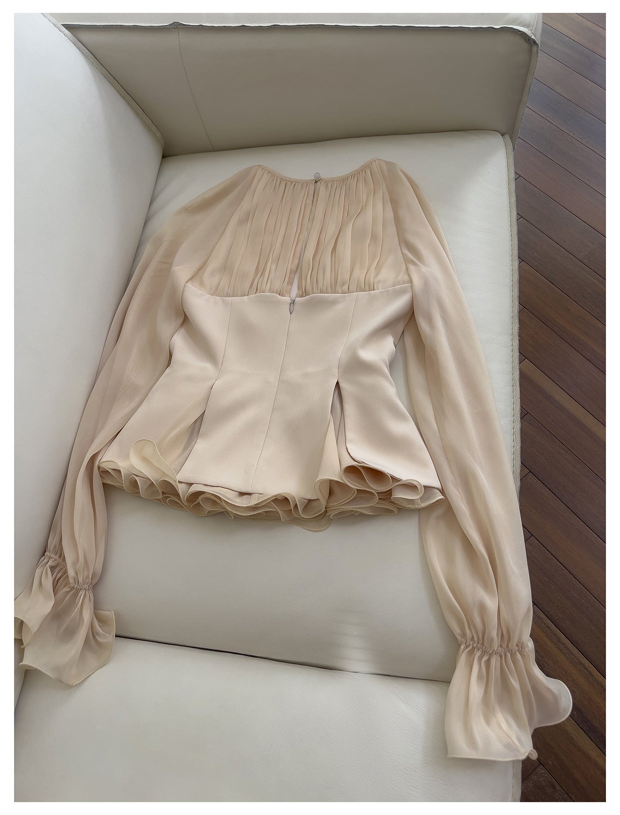 Yige Lila2025Early Autumn New Apricot Waist-Cinching Long Sleeve Coat Paired with Long Skirt 71443+51361
