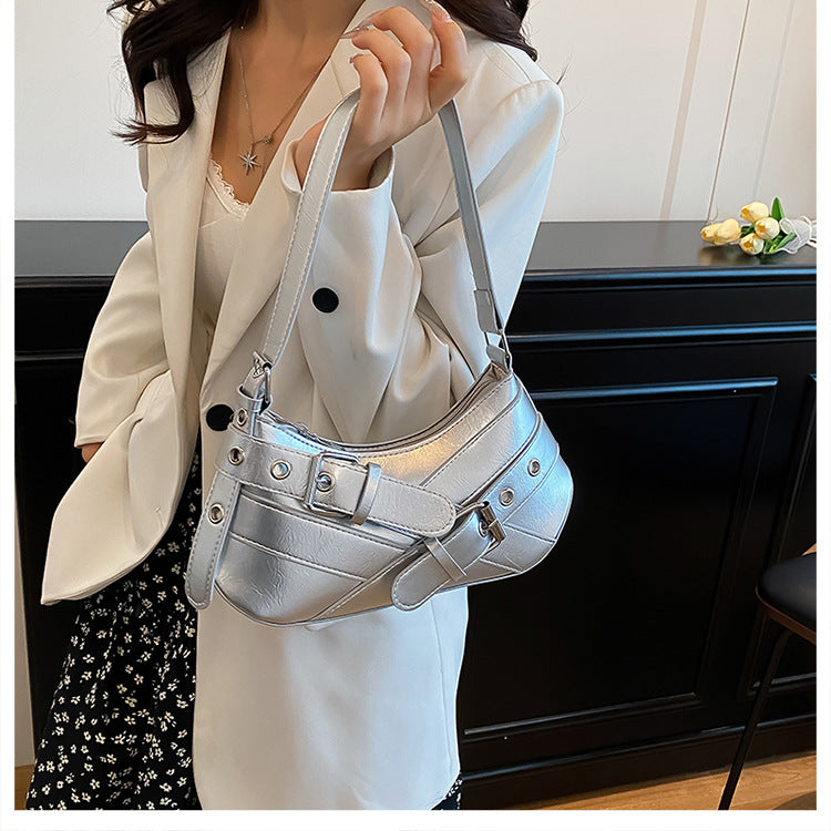 Women's Bag2025New Bag Niche Texture Baguette Bag Retro Underarm Bag Versatile ins Trendy Single Shoulder Crossbody Bag