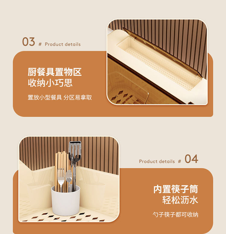 Tableware Storage Box Place Bowls and Dishes Storage Rack Kitchen Tableware Household Storage Box Draining Storage Rack Cupboard
