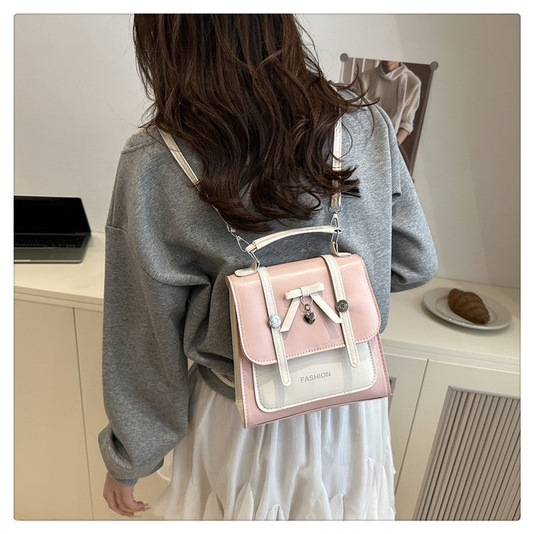 Single Shoulder Double Shoulder Women's Bag2025New Fashionable Girly Casual Multi-use Small Square Bag Spring Summer Hot-selling Women's Bag