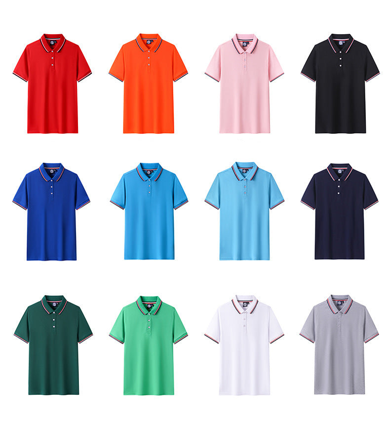 Short Sleeve polo Men's Summer Workwear Turn-down Collar Printed Work Shirt logo Patterned Advertising Shirt for Men polo Shirt