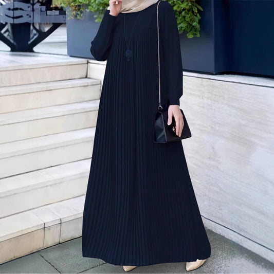 Muslim2025New Dress Women's Clothing Cross-Border Middle East Showstopper Long Dress Elegant and Fashionable