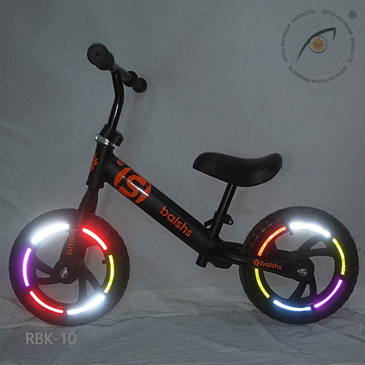 Cross-border Exclusive In-Stock Colorful Bicycle Rim Tire Reflective Stickers Colorful children's balance bike reflective stickers