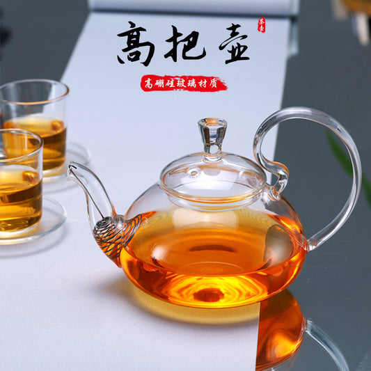 Glass Teapot High Temperature Resistant Thickened Filter Tea Brewing Teapot Household Heatable Fruit Flower Teapot Tea Set