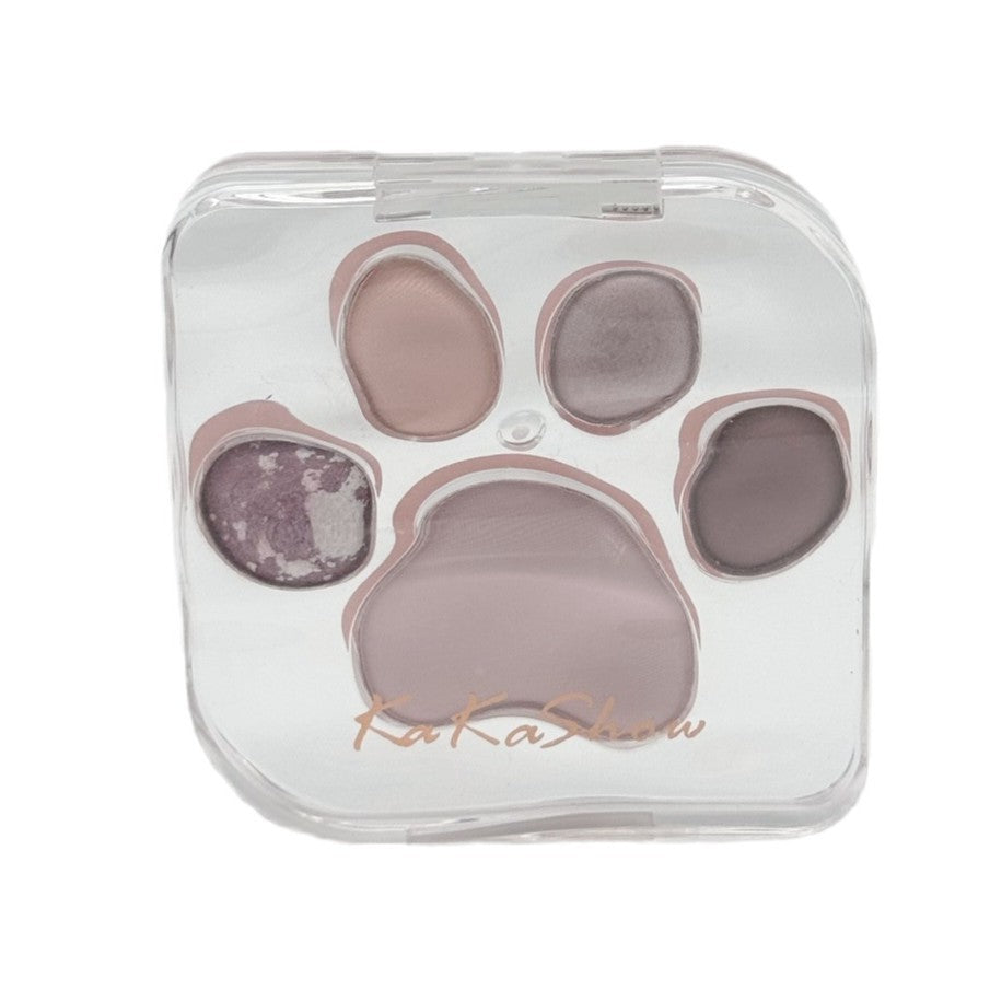 kakashow Cat Paw Eyeshadow Palette Pearlescent Matte Fine Glitter Korean Style Colorful Aegyo-sal Blush Rouge All-in-One Palette C376