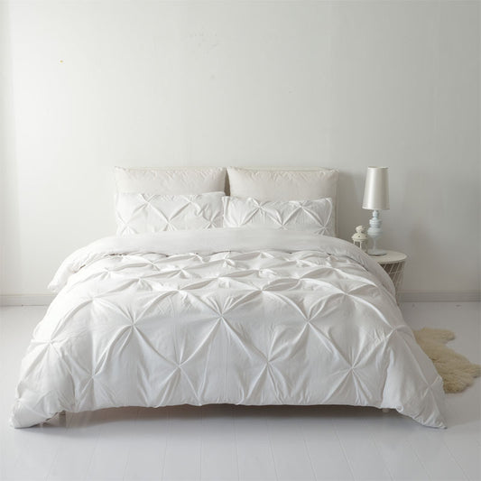 3pcs/set 7In-stock colors AliExpress Amazon ebay Handcrafted Solid Color Duvet Cover Three-Piece Set USA