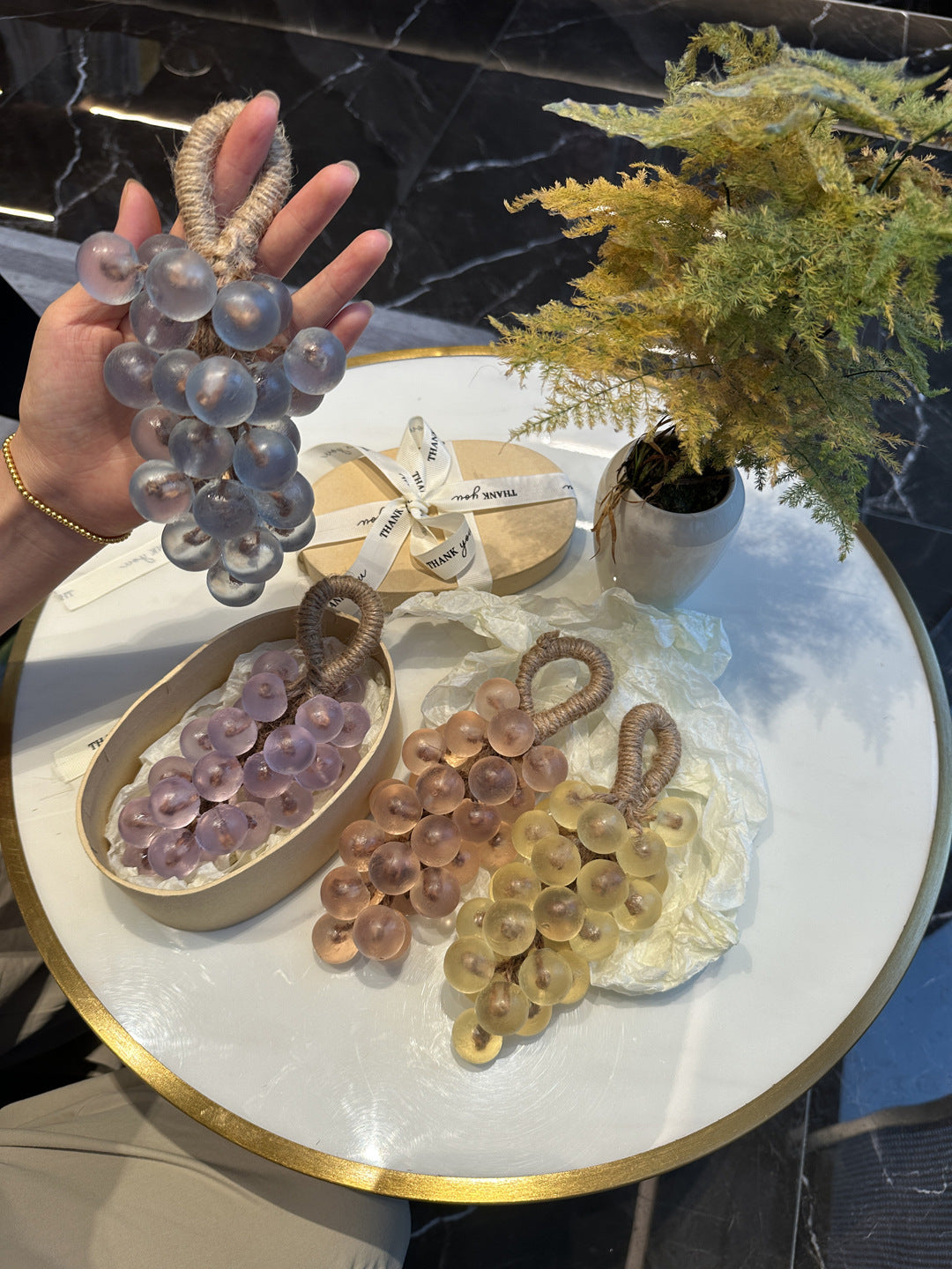 Crystal Grape Whole Bunch Soap Finished Product Simulation Soap Aromatherapy Soap Handmade Soap Gift Bath Bathroom Ornament Hanging Decoration