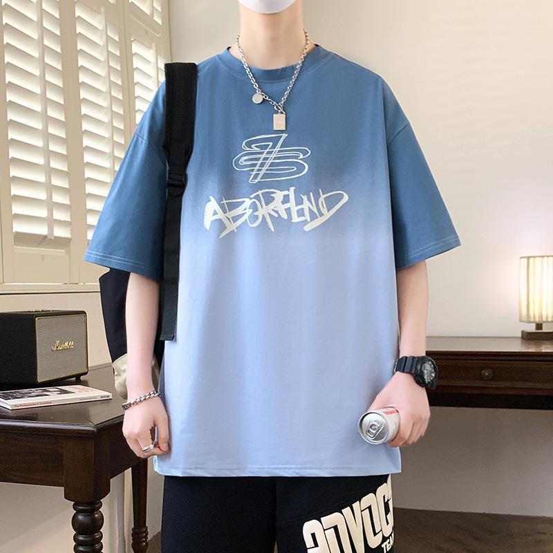 Youth Summer Ice Silk Short Sleeve t T-shirt for boys in summer2025New style junior high and high school student short-sleeve tops
