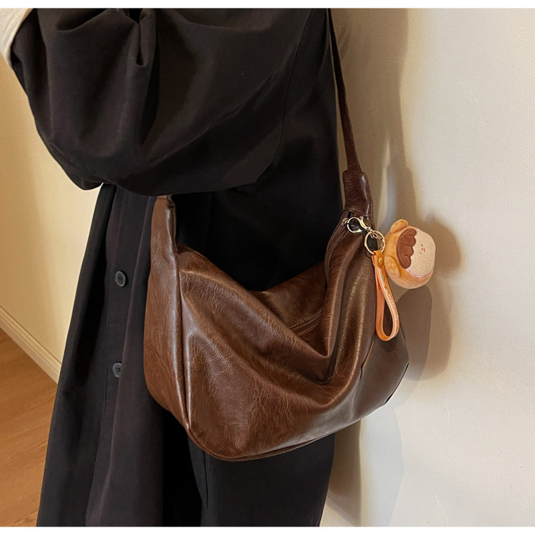 Niche Underarm Bag for Women2024New Autumn and Winter Fashion Retro Dumpling Bag High-end Versatile Shoulder Crossbody Bag