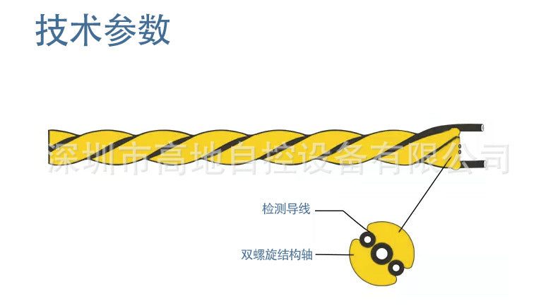 Non-Positioning Water Leak Detection Line Water Immersion Sensor Rope Machine Room Leak Monitoring with Leak Detection Controller Safety Monitoring