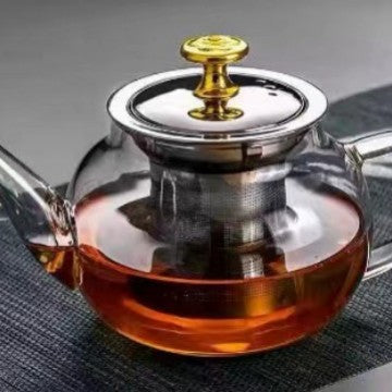 Manufacturer Wholesale Glass Teapot Stainless Steel Filter Inner Liner Flower Tea Brewing Teapot Electric Ceramic Stove Heating Tea Kettle
