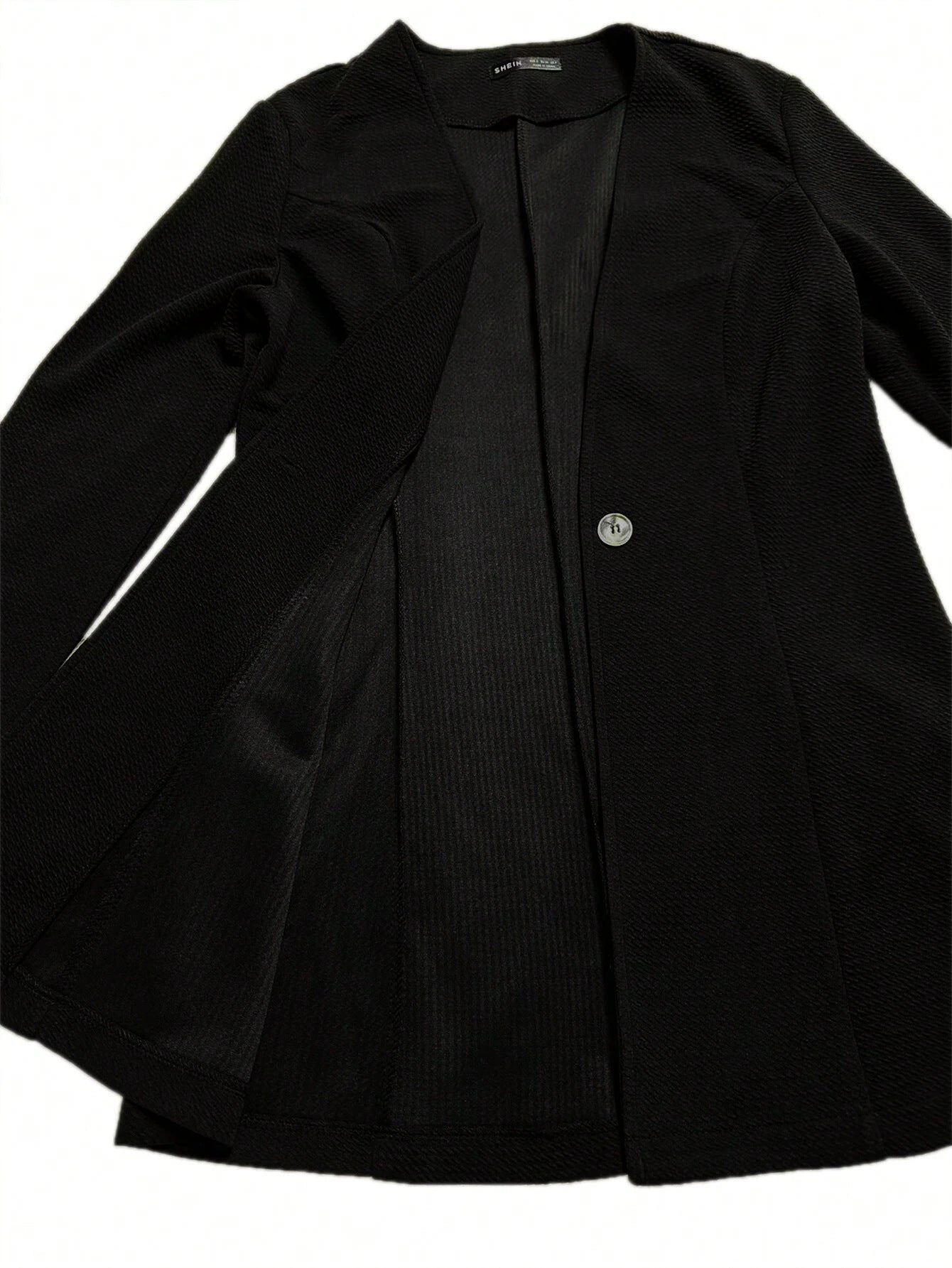 2025New Korean Fashion Style from Amazon Europe and America V Single Button Solid Color Long Sleeve Blazer