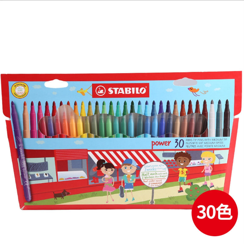 Germany stabilo Sipile Power Music280 Washable Watercolor Pens12/18/24/30Color Painting Set