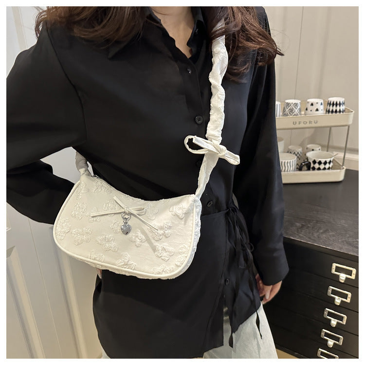 French Niche Bag for Women2025Summer New Fashion ins Sweet Cool Girl Versatile Fashion Single Shoulder Bag Underarm Bag