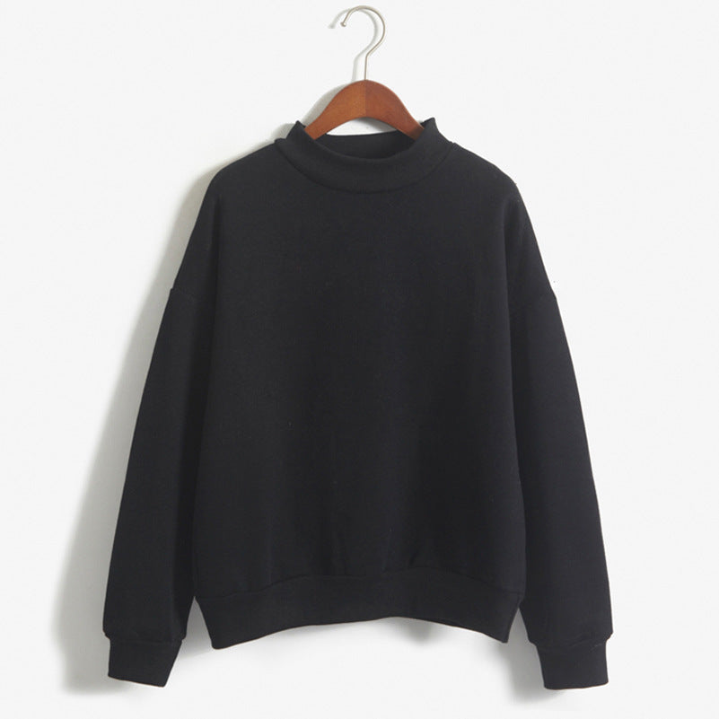 Base Layer Sweatshirt for Women, Autumn and Winter Loose Fit Lazy Style Hoodless Jacket, Thickened Couple Style, Korean Version, Class Uniform Wholesale
