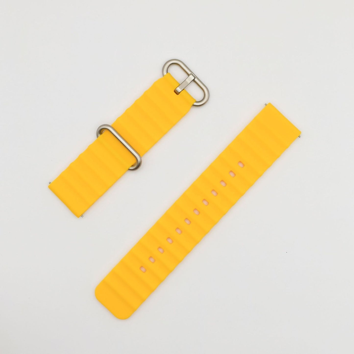 Wholesale new model compatible with Samsung Huawei watch Ocean Silicone Strap Official Same Style Solid Color Double Buckle Silicone Strap