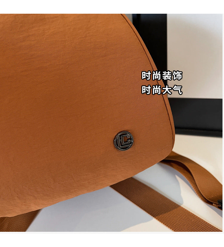 Cross-Border New Japanese Style Shell Small Backpack for Women, Commuting Versatile Crossbody Shoulder Bag, Fashionable Casual Mini Backpack