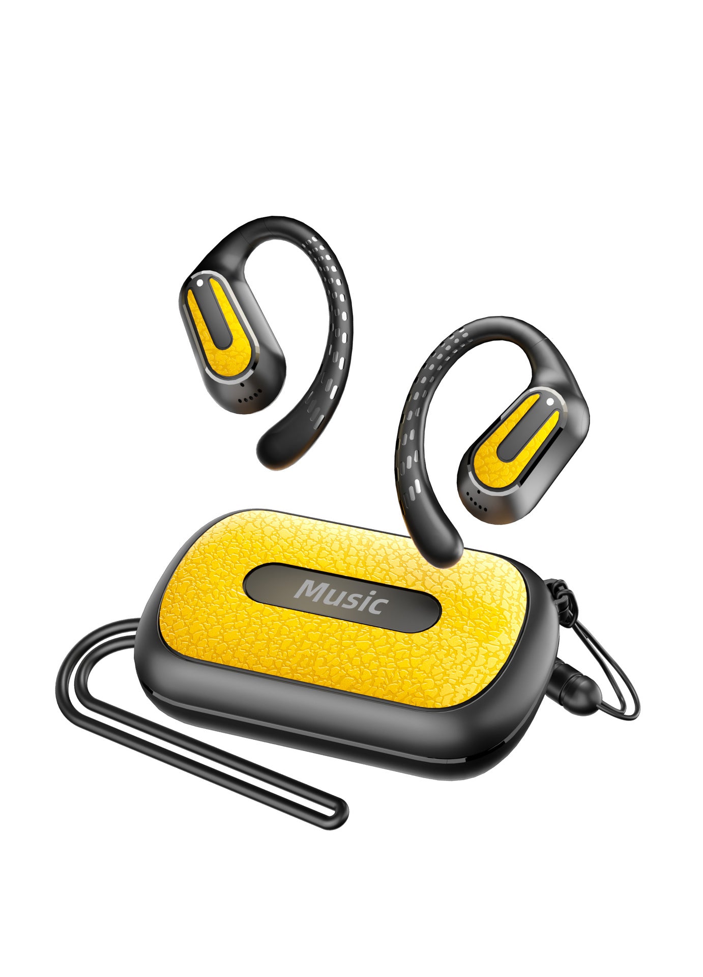 Cross-Border2025New Wireless Bluetooth Headset OWS Clip-on Ear Hook Gaming Sports Noise Cancelling Long Battery Life