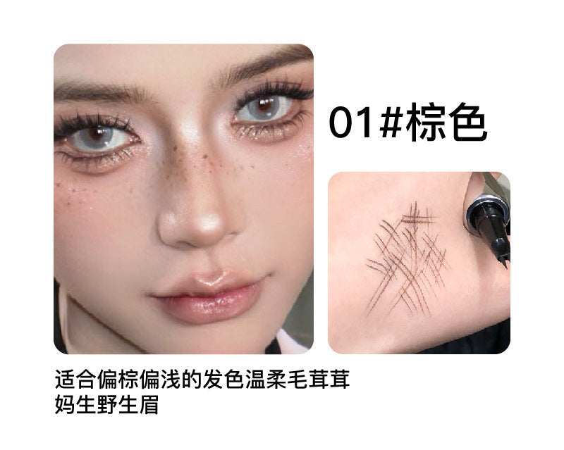 kakashow Two-Pronged Eyebrow Pencil with Fluorescent Hair, Distinct Wild Eyebrows, Waterproof and Sweatproof, Natural Look C479