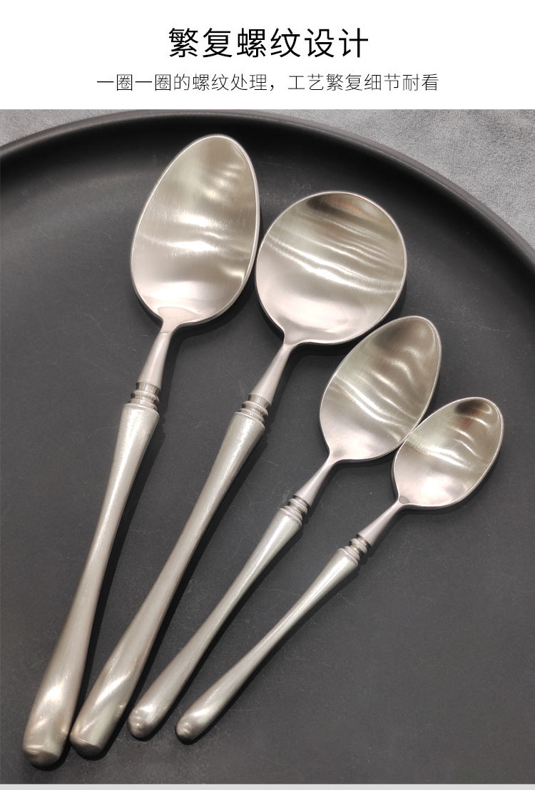 Slim Waist Knife, Fork, Spoon Export Japanese Daily Necessities Tableware Life304Western-style Stainless Steel Cutlery Set spoon