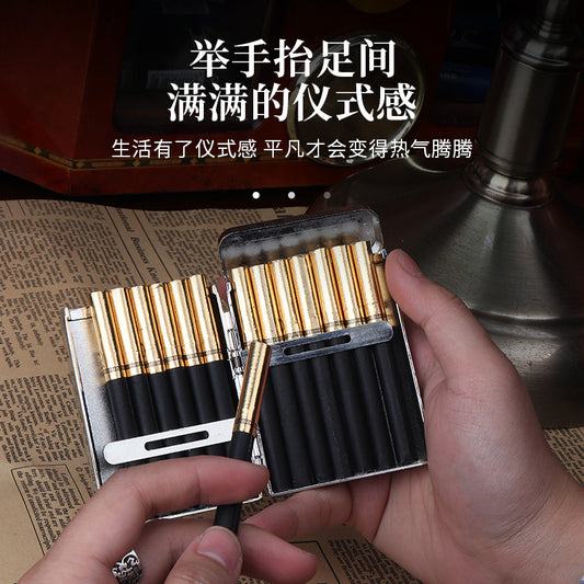 MG New Model Harland Cigarette Case Bloodbath Cigarettes Gangster Style Thick Cigarettes16Metal Side Three-Way Factory Direct Sale