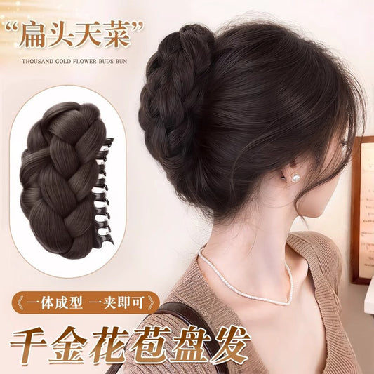 Bun Hair Claw Clip Princess Flower Bud Wig Braided Hair Bun Textured Hair Volume Increase Wholesale