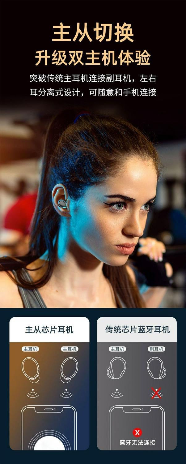True Wireless Bluetooth Earbuds Dual Ear Noise Cancelling Low Latency In-Ear Sports Running Music Gaming E-Sports Long Battery Life