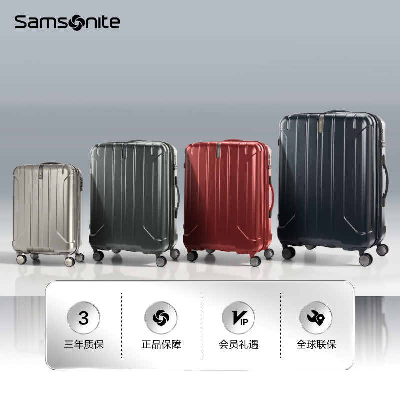 Samsonite NIAR Series Fashion Vertical Striped Wear-resistant Non-slip Travel Suitcase AY8Expandable Four-Wheel Trolley Case