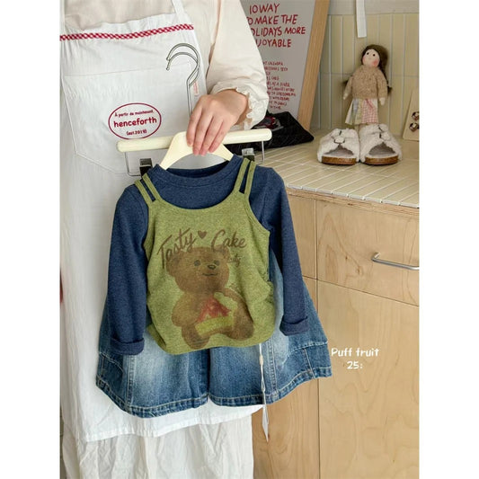 【Sweet Little Chef】Fashionable Fruit·2025Autumn~Unique and Stylish Fashionable Girls' Clothing Top Two-Piece Set Trendy Outfit