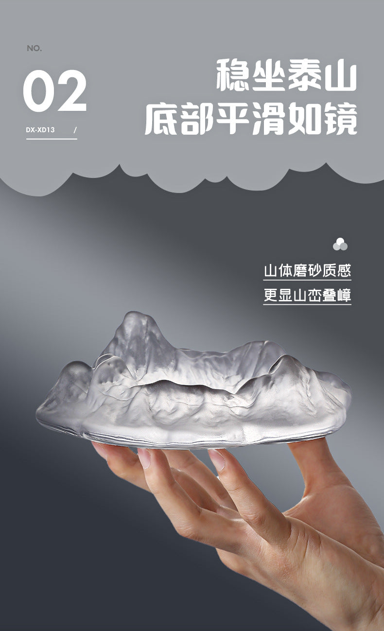 Internet Celebrity Light Luxury Iceberg Ashtray Home Coffee Table Cigar Ashtray Nordic Office Desktop Ornament Decoration Anti-Fly Ash