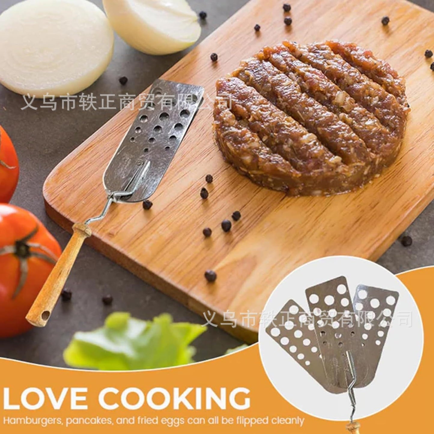 Cross-Border New Products Creative Hot Meat Patty Spatula Creative Hot Meat Patty Spatula One Click Three Transformations