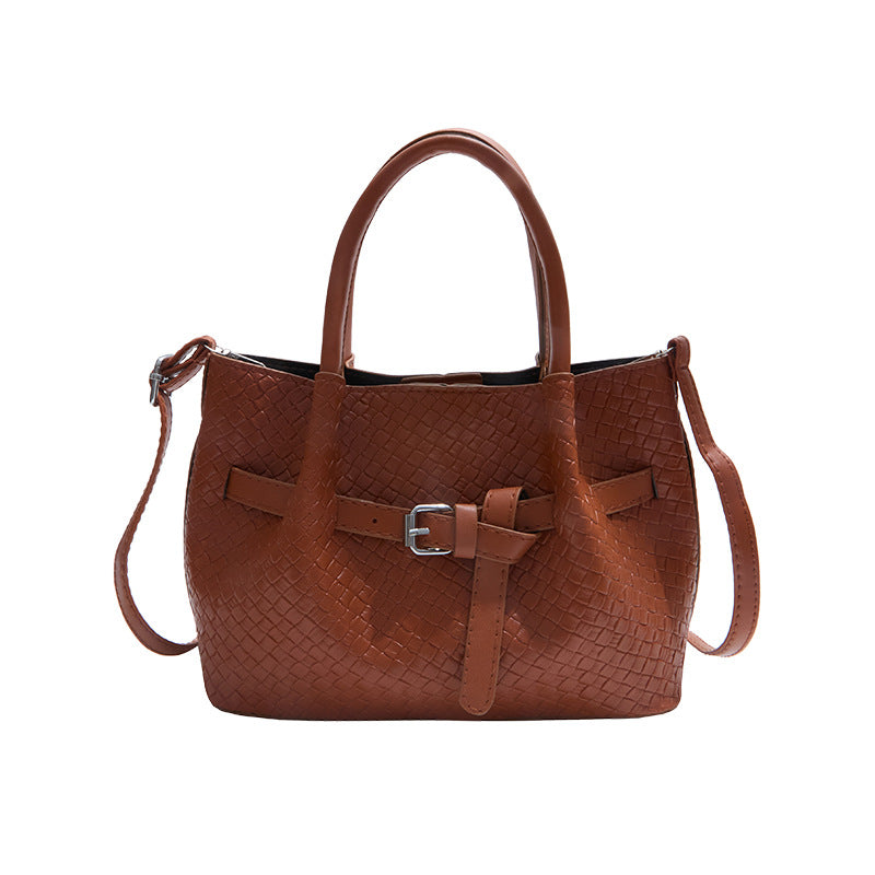 Korean style Niche Sweet Girl Handbag2025New high-end vegetable basket woven bag single shoulder crossbody bag