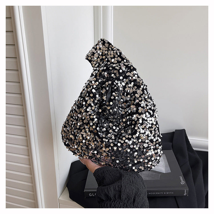 Fashion New Trendy Bag Niche Design Sequin Underarm Bag Trendy Niche Style High-End Single Shoulder Handbag