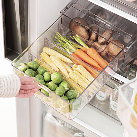 Refrigerator Storage Box Household Kitchen Drawer-Type Egg Storage Special Food-Grade Transparent Plastic Sealed Fresh-Keeping Box