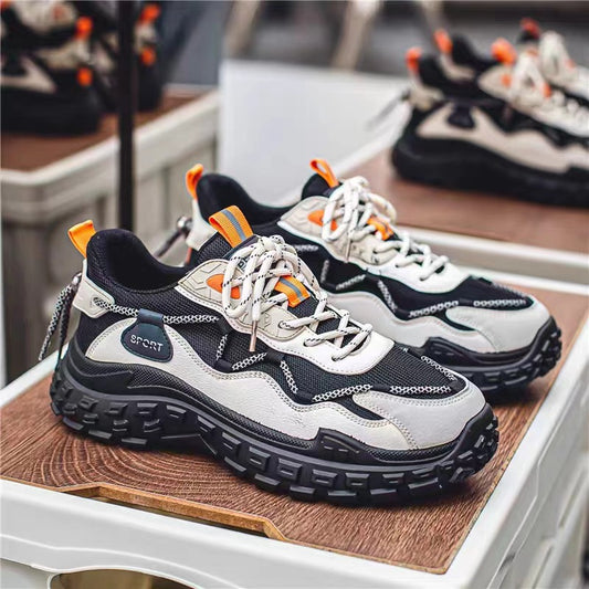Hot-Selling Men's Shoes Spring Summer Breathable Mesh Shoes Versatile Men's Sports Sneakers Casual Running Thick-Soled Tire Dad Shoes