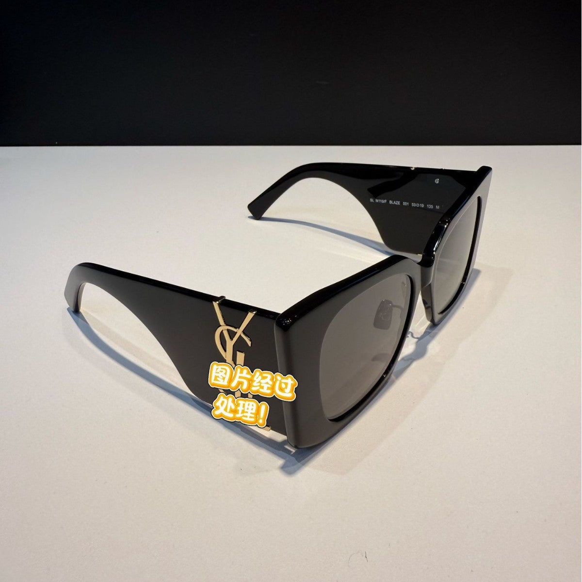 2024New M119Yang Shulin Cat Eye Sunglasses for Women rose The same style of high-end square large-frame sunglasses