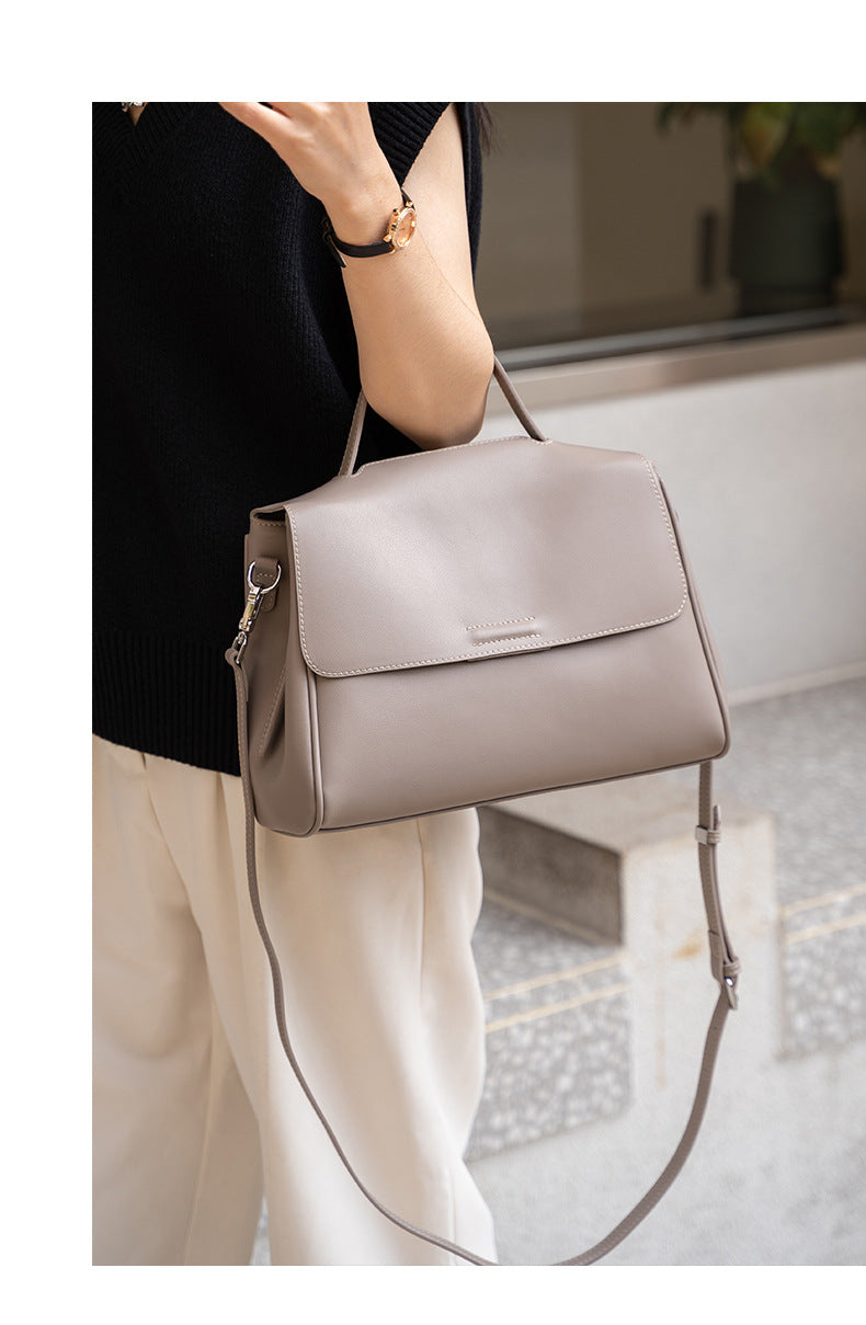 Cross-border Tote Bag for Women2024Summer new soft leather large capacity niche high-end genuine leather single shoulder crossbody bag