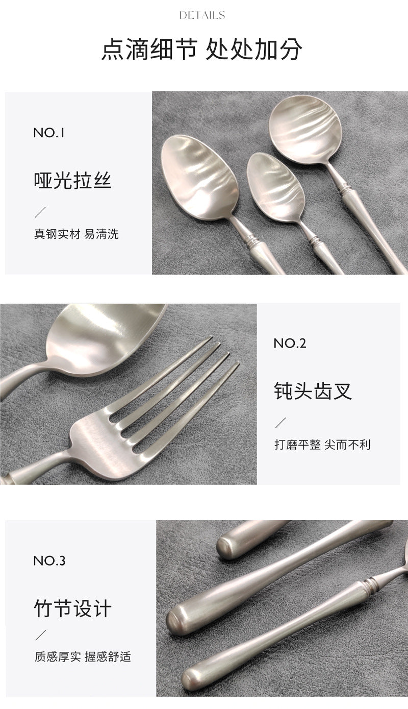 Slim Waist Knife, Fork, Spoon Export Japanese Daily Necessities Tableware Life304Western-style Stainless Steel Cutlery Set spoon