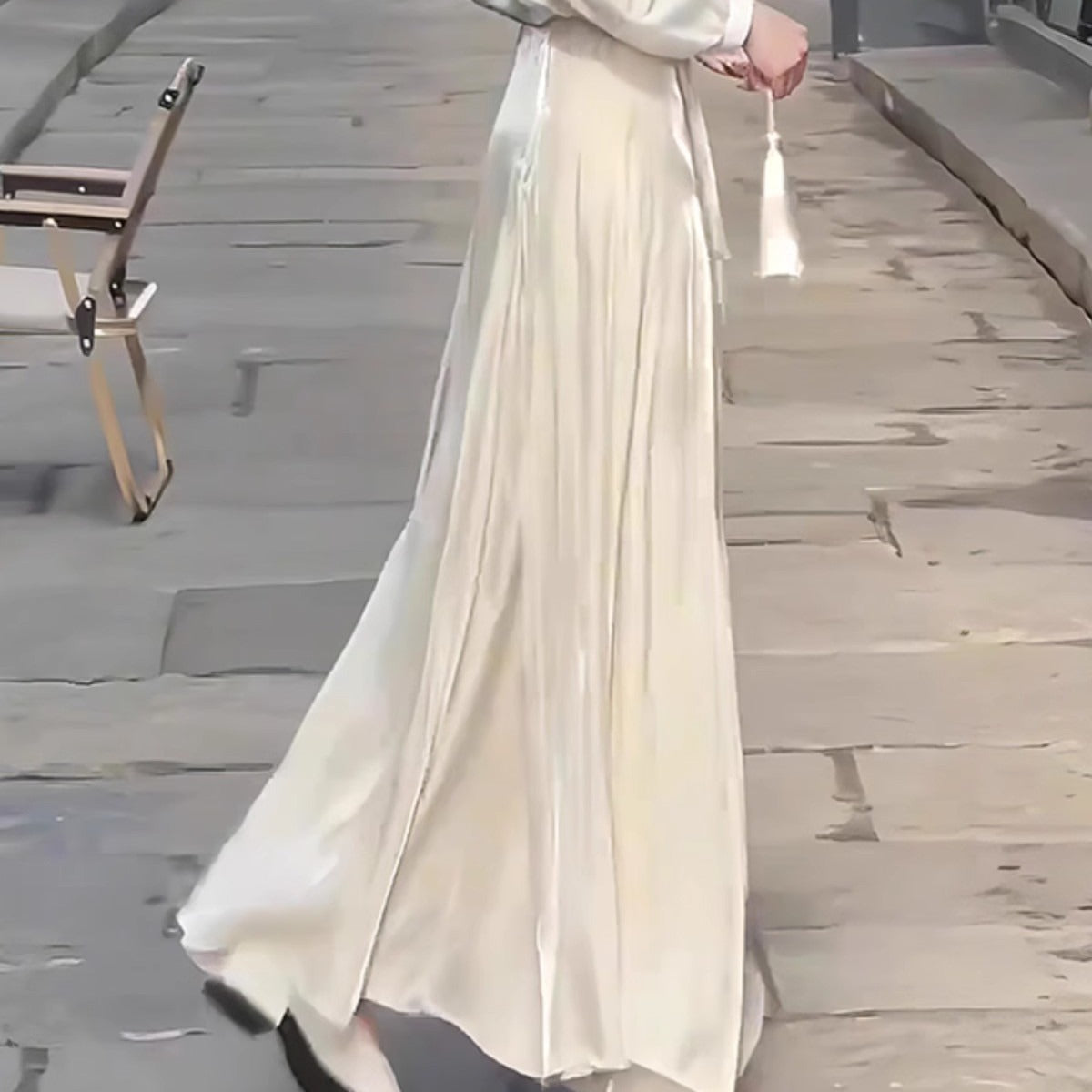 This Year's Trend: Beautiful, Youthful, Fashionable, Elegant Midi Skirt for Women with a High-End Feel, Flowing New Chinese Style National Style Skirt, Niche