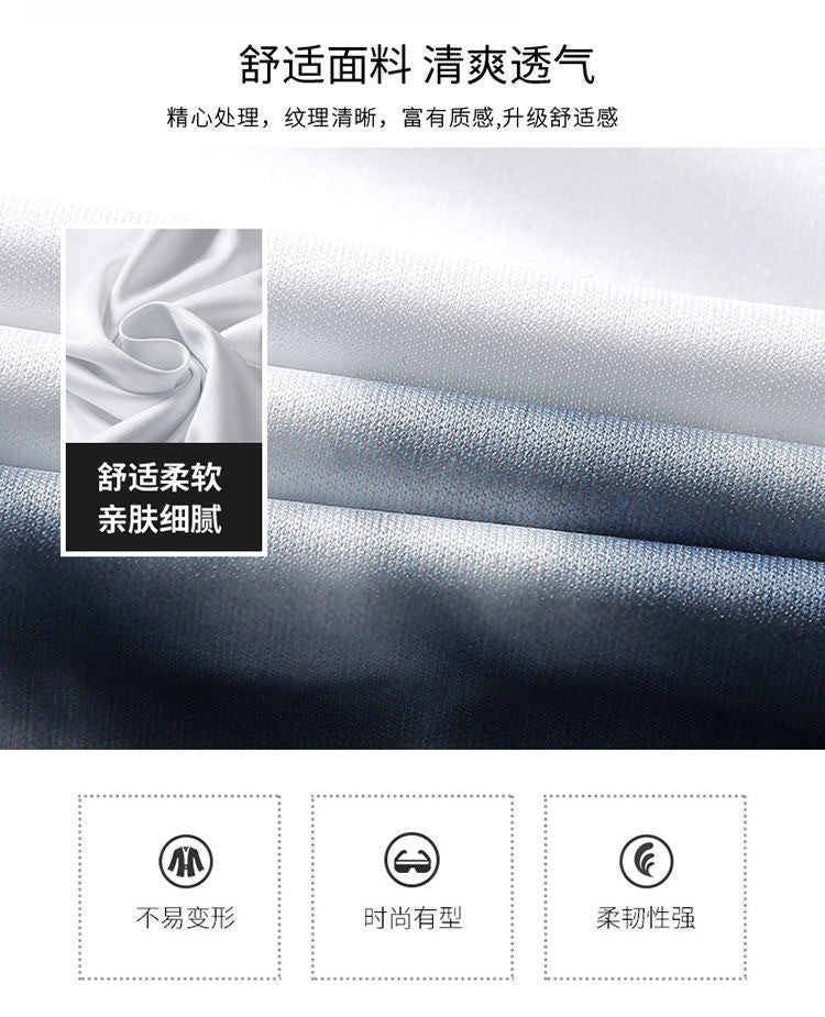 Ice silk short sleeve t Men's Summer T-shirt2025New Trendy Student Youth Half-Sleeve Men's Ice-Sense Ink-Splash T-Shirt